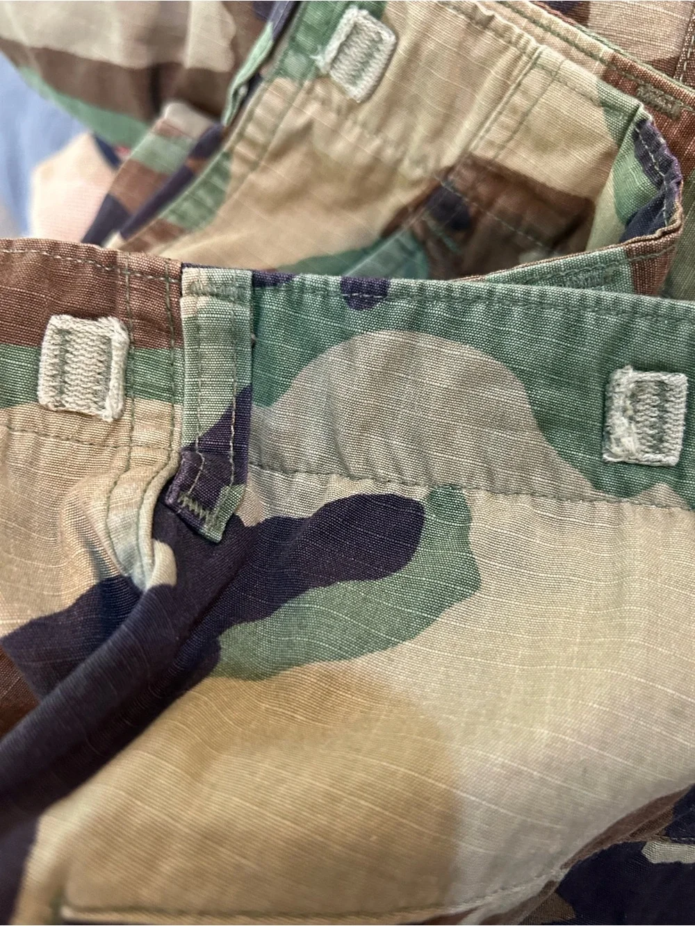 Vintage Woodland Camo Combat Cargo Pants Military Surplus Size Medium Long